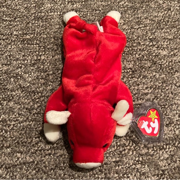 NWT Vintage TY Snort Beanie Baby ‘Date of Birth May 15, 1995’ Measures 10 inches - Picture 2 of 11
